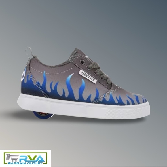 HEELYS Boy's Pro 20 Prints (Little Kid/Big Kid/Adult), Gray/Blue - Picture 2 of 7